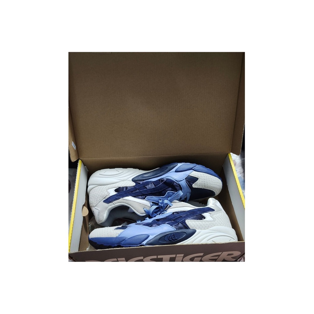 Asics Tiger Gel-Diablo Men Size 11 White Peacoat Navy Blue Sneaker